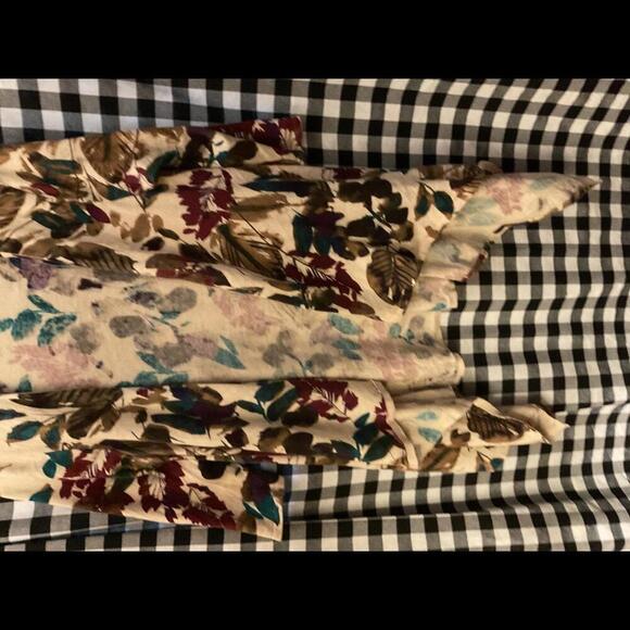 Relativity Tan with Abstract Floral Kimono Size S - Picture 6 of 7